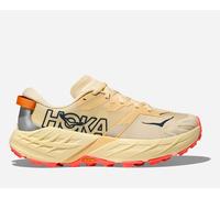 HOKA Women's Speedgoat 7 Trail Shoes in Vintage Yellow/Neon Flame, Size 4