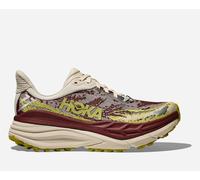 HOKA Women's Stinson 7 Trail Shoes in Truffle Salt/Dark Cedar, Size 8.5