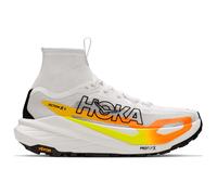 HOKA - Women's Tecton X 4 - Trail running shoes size 6, frost / neon tangerine