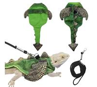 HOKABLE Bearded Dragon Harness Leash Set, Dinosaur Cosplay Halloween Pet Costume for Bearded Dragon Reptiles (Small)