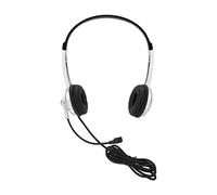 HOKAYOBEXU Wired Headset with Microphone, Business Headphone Noise Cancelling, Single Directional Mic with ENC Technology for Customer Service Calls, Adjustable Ear Plate and Soft Ear Cushion
