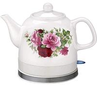 Hokcus Electric Ceramic Cordless Kettle Teapot-Retro 1.2L Jug, 1200W Removable Base, Boil Dry Protection/C/C