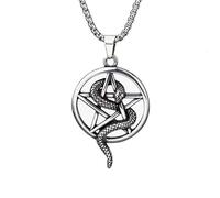 Hokech Irish Celtic Trinity Knot Set Red Zircon Pendant Stainless Steel Witch Knot Necklace for Men Women Fashion Jewelry Gifts