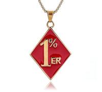Hokech Mens Stainless Steel 1% er One Percent Outlaw Motorcycle Biker Pendant Necklaces Fashion Jewelry Chain