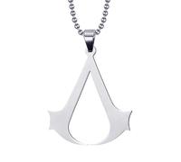 Hokech Stainless Steel Assassin Syndicate Creed Pendant Game Movie Anime Cosplay Necklace Men Jewelry Kids Gift