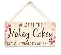 Hokey Cokey Is What It’s All About Sign, Pink Blossom Decor