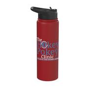 Hokey Pokey Clinic Funny Statement Turn Yourself Around Stainless Steel Insulated Water Bottle