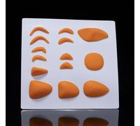 Hokeyio Gaming Mouse Three Dimensional Grips Auxiliary Patch for Esports Gamer Supporting Palm Labor-Saving Non Slip Skin Feel Traceless Orange