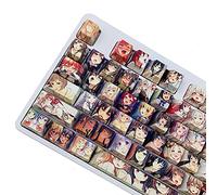 Hokeyio Japanese Anime Keycaps 108 PBT Dye Sublimation Crystalline Character OEM Profile for Cherry Mx Gateron Kailh Switch Mechanical Keyboard(Colorful keycaps)