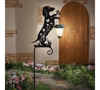 Hokfirm Dachshund Solar Lights Garden Stake,Dachshund Gifts Outside Decorations for Pathway,Yard,Garden Decor,Dog Solar Lights Outdoor