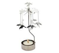 HOKHBCW Rotary Candle Holder Spinning Candleholder Metal Small Gift (Dolphin )
