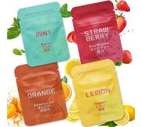 HOKHIM Breathing Necklace Core Refills - 12-Pack for Mindful Breathing Necklace - for Breath Practice, Calming, Relaxation & Focus - Mint, Lemon, Orange & Strawberry (4 Flavors)