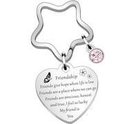HOKIAMCN Keychain for Women Men Friendship,friends give hope when life is low,friends are a place where we can go,friends are precious,honest and true,I feel so lucky.My friend is You.Best Friend