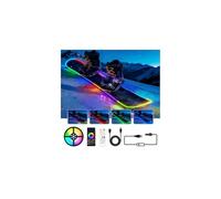 HOKIION Smart RGB + IC Led Snowboard Light Strip, 4M 5V USB Powered Around Snowboard Lights, Dream Color Chasing Night Skiiing Lights, IP68 Fully Waterproof Ski Light, Cuttable, APP/Remote Control