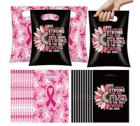 Hokinaa Breast Cancer Gift Bags - 50 Pcs Awareness Accessories Items Bulk