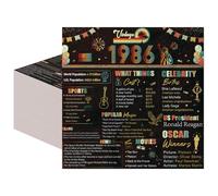 Hokinaa Vintage 40th Birthday Decorations - 50 Pcs Retro Sunset Party Paper Decorative Napkins Set Disposable 6.5 x 6.5 In Happy Cheers to 40 Year Old Back in 1986 Dinner Decor Supplies for Men Women