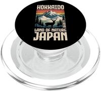 Hokkaido Japan Deer Vintage Travel Kawaii Kanji Souvenir PopSockets PopGrip for MagSafe