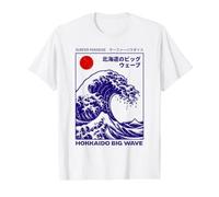 Hokkaido Wave Great Wave Off Kanagawa Japan Surfer Paradise Value Graphic T-Shirt, Men, White, S