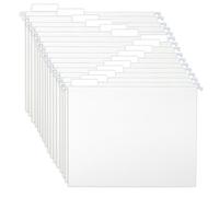 Hokoad 30 Pack A4 Suspension Files with Tabs, Cardboard Filing Cabinet Suspension Files, A4 Hanging File Folders for Office School Home File Organization, Check Size Before Ordering(White)