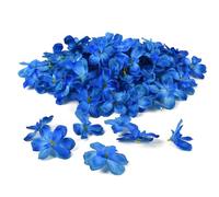 HOKPA 60 Pcs Artificial Orchid Flower Heads, Fake Orchid Blooms Heads for Wedding Cake Centerpieces Decor Bouquet Making DIY Crafts Bridal Shower Photography Props, Blue