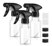 Hokretme 3 Pack 120ml Spray Bottles Plastic Small Spray Bottle for Hair Mist/Stream Spraying Heavy Duty Empty Water Spray Bottles for Cleaning Solutions, Plants (Clear)
