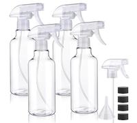 Hokretme 4 Pack Plastic Spray Bottles Empty Spray Bottle 16.9oz/500ml Heavy Duty Spraying Bottles Mist/Stream Water Bottle for Cleaning Solutions, Plants, Pet, Essential Oils, Hair, Cooking