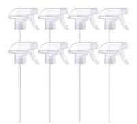 Hokretme 8 Pcs Spray Bottle Nozzles Plastic Heavy Duty Stream Trigger Spray Nozzle Replacement Head Leak Proof Water Bottle Spray Nozzles Adjustable Head Sprayer (clear)