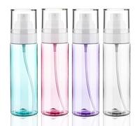 Hokretme Fine Mist Spray Bottle Plastic Spray Bottles 100ml 4Pack Makeup Setting Spray Bottle TSA Approved Empty Cosmetic Refillable Travel Bottle Containers Sprayer for Water,Perfume(Mixed-Color)
