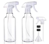 Hokretme Plastic Spray Bottles Empty Spray Bottle 16.9oz/500ml 2 Pack Heavy Duty Spraying Bottles Mist/Stream Water Bottle for Cleaning Solutions, Plants, Pet, Essential Oils, Hair, Cooking