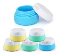 Hokretme Silicone Travel Pots for Toiletries 6 Pcs 20ml Refillable Travel Size Containers TSA Approved Cream Jars Leak-proof Containers for Cosmetic Face Body Cream Sample