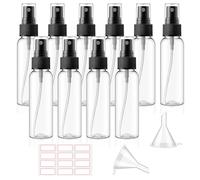 Hokretme Travel Spray Bottles for Toiletries 10pcs 60ml Fine Mist Travel Spray Bottle with Funnel Empty Plastic Refillable Spray Bottle for Perfume Rose Toners Water Cosmetics