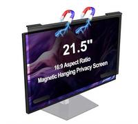 Hoktods Magnetic Computer Privacy Screen Filter 21.5 Inch, Removable Hanging Aluminum Alloy Privacy Shield for 16:9 Widescreen Monitor, Anti Spy Anti Scratch Anti Glare Blue Light Screen Guard