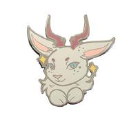Hokum and Snark Kawaii Jackalope Hard Enamel Lapel Pin | Chibi Cute Cryptid Pin | Douglas Wyoming Legendary Cryptid Creature, Metal, No Gemstone