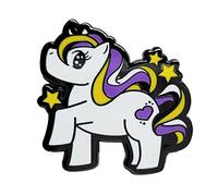 Hokum And Snark Nonbinary Pride Cute Pony Enamel Pin, Purple, Pink, Blue, Novelty Pins, Pin