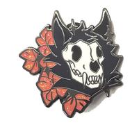 Hokum and Snark Skulldog Red Goth Skullsona Enamel Pin, 1.25'' x 1.25''