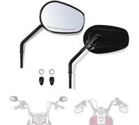 HOKUOTOLITE 5/16 24 UNF Thread Rear View Mirror Moto Side Mirror Universal For Harley CVO Touring Softail Dyna Sportster XL 883 1200 Electra Glide Road Glide 1984-2025 Black #2