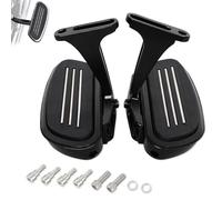 HOKUOTOLITE Motorcycle Passenger Floorboards Streamline Footboards Bracket Mount Kits for Harley Touring 1993-2026,for Road Glide Street Glide Road King Electra Glide,Black