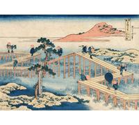 Hokusai - An Ancient Picture of the Eight Part Bridge in Mikawa Province