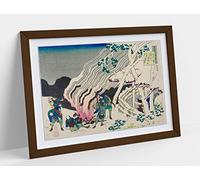 Hokusai, Fire In The Snow Japanese Art Framed Wall Art Print Picture - A3 - Walnut Frame