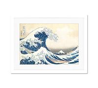 Hokusai Great Wave Off Kanagawa Large Art Print Poster Wall Decor 18x24 inch Supplied Ready To Hang With Included Mount Brackets