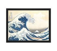 Hokusai Great Wave Off Kanagawa Large Framed Art Print Poster Wall Decor 18x24 inch