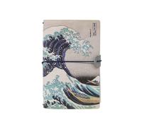 Grupo Erik Travel Journal - Hokusai PU Leather Notebook Travelers | Diary Journal, Travel Notebook, Travel Accessories, Travel Gifts, Travel Gift | The Great Wave Off Kanagawa