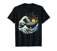 Hokusai inspired The Great Wave Japanese Art drawing manga T-Shirt