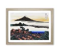 Hokusai Japanese Dawn at Isawa Asian Japanese Framed Wall Art Print, Ready to Hang Picture for Living Room Bedroom Home Office Décor, Oak A3 (46 x 34 cm)