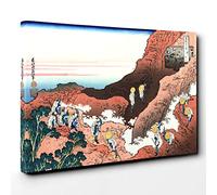 Hokusai Japanese Oriental Climbing Mt Fuji Canvas Print for Living Room Bedroom Home Office Décor, Wall Art Picture Ready to Hang, 30 x 20 Inch (76 x 50 cm)