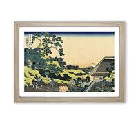Hokusai Japanese Oriental Mishima Pass Framed Print | A2 Oak Framed Wall Art | Ready to Hang | Asian Nature Picture | Living Room Bedroom Lounge Office