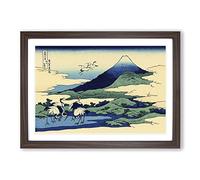 Hokusai Japanese Oriental Sagami Province Framed Print | A2 Walnut Framed Wall Art | Ready to Hang | Asian Nature Picture | Living Room Bedroom Lounge Office