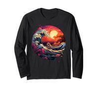 Hokusai The Great Wave of Kanagawa Nippon Japan Manga Tokyo Long Sleeve T-Shirt