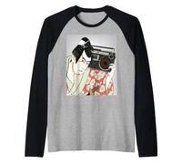 Hokusai Ukiyo-e Actor Radius Raglan Baseball Tee