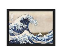 Hokusai Under Wave Kanagawa 36 Views Mount Fuji Painting Large Framed Art Print Poster Wall Decor 18x24 in